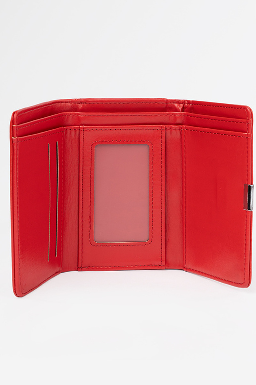 Cartera roja de mujer de piel sintética