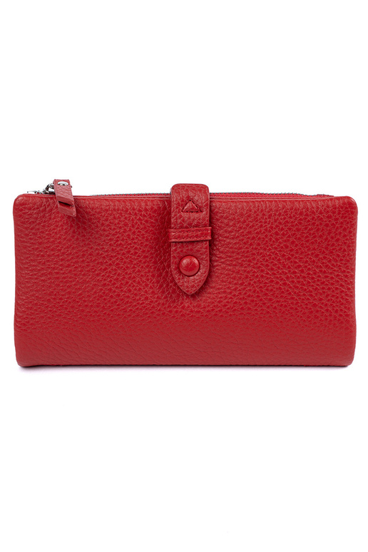 Cartera de mujer roja con compartimentos