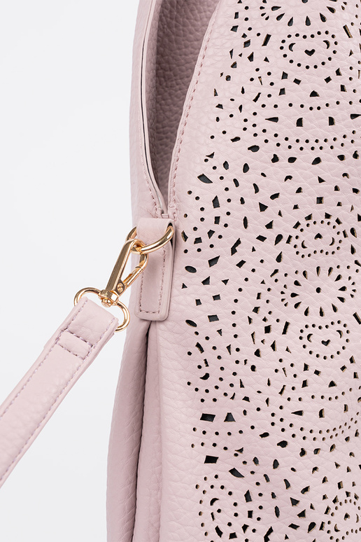 Bolso rosa de mujer tipo calado