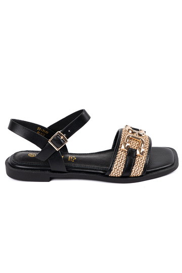 Sandalias negras para mujer...