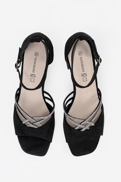 Sandalias de ante negras para mujer... Sandalias de ante negras para mujer...