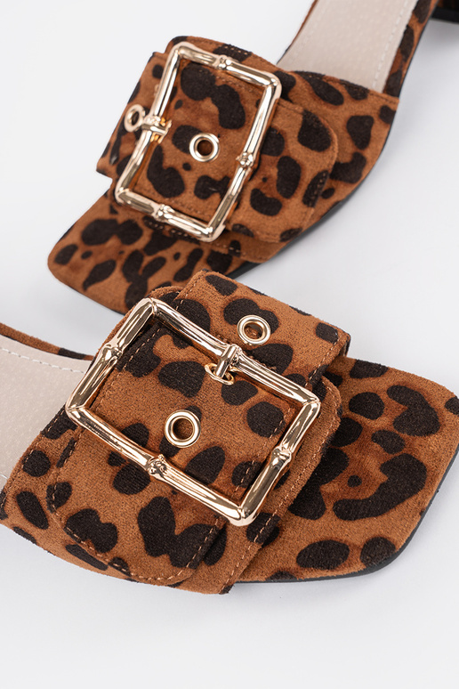 Chanclas de tacón con estampado de...