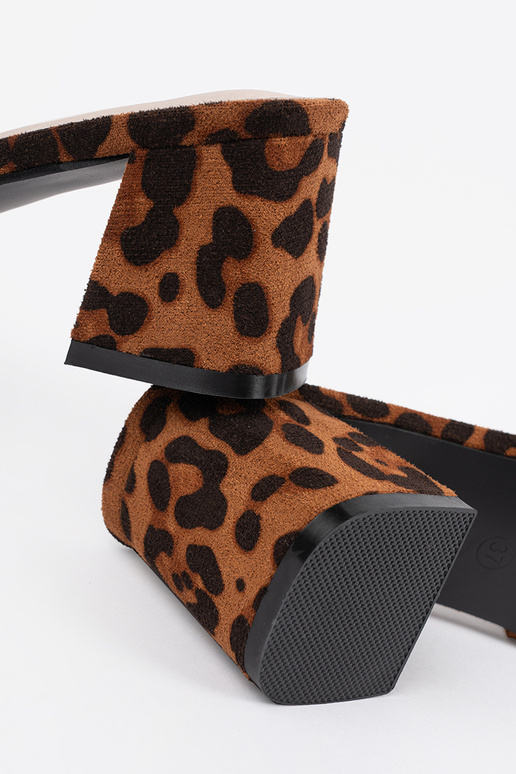 Chanclas de tacón con estampado de...