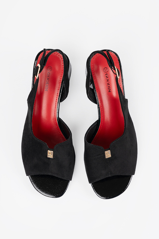 Sandalias de ante negras para mujer... Sandalias de ante negras para mujer...