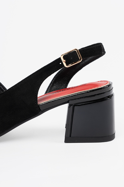 Sandalias de ante negras para mujer... Sandalias de ante negras para mujer...