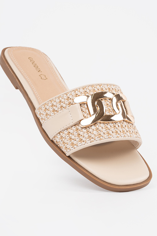 Chanclas color arena para mujer con... Chanclas color arena para mujer con...