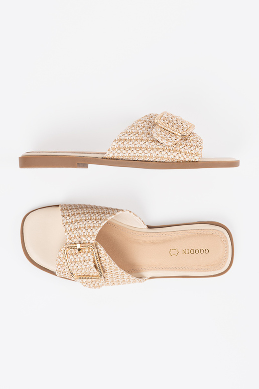 Chanclas color arena con hebillas Chanclas color arena con hebillas