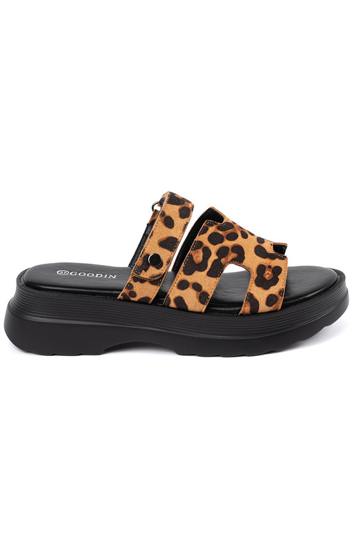 Chanclas con plataforma de leopardo...
