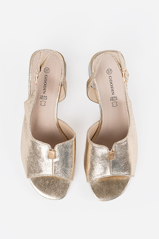 Sandalias de ante doradas para mujer... Sandalias de ante doradas para mujer...