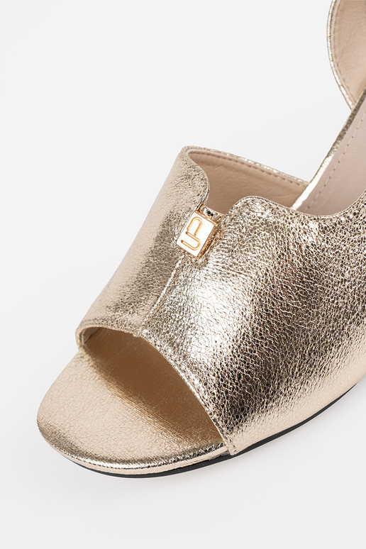 Sandalias de ante doradas para mujer... Sandalias de ante doradas para mujer...