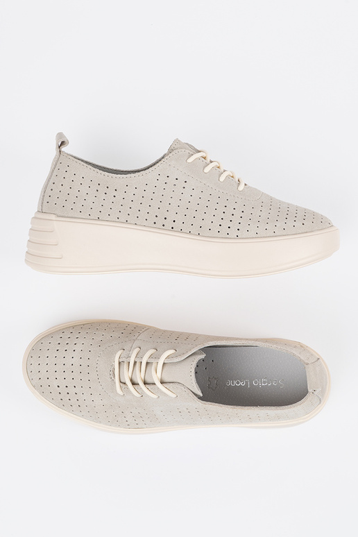 Botines de cuero perforados para...