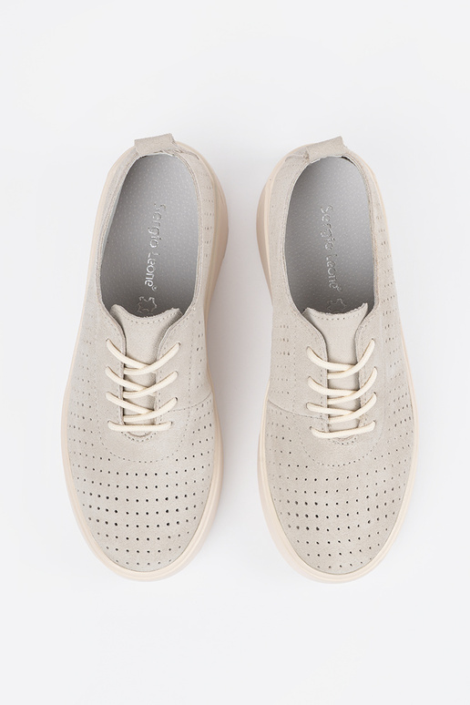 Botines de cuero perforados para...