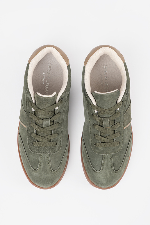 Zapatillas de mujer de gamuza verde... Zapatillas de mujer de gamuza verde...