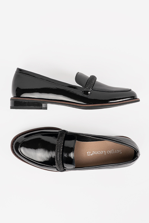 Mocasines de mujer negros con... Mocasines de mujer negros con...