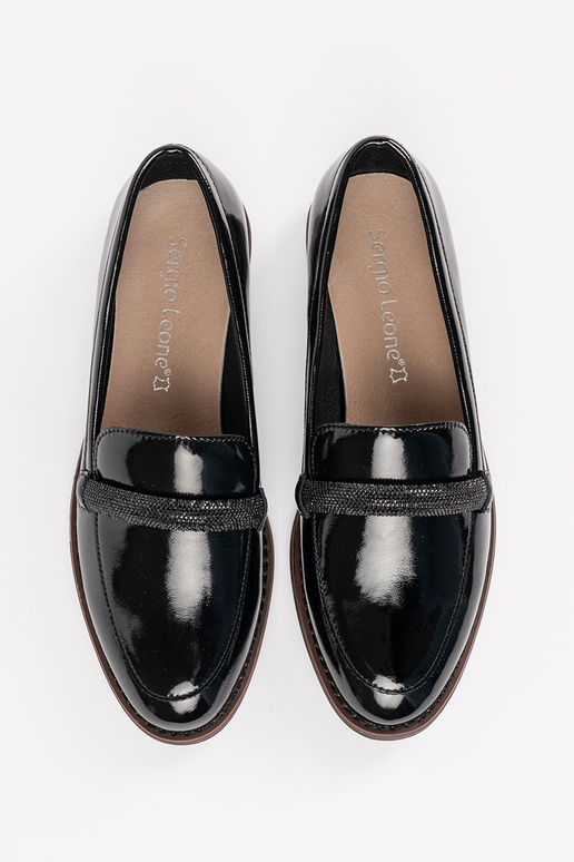 Mocasines de mujer negros con... Mocasines de mujer negros con...