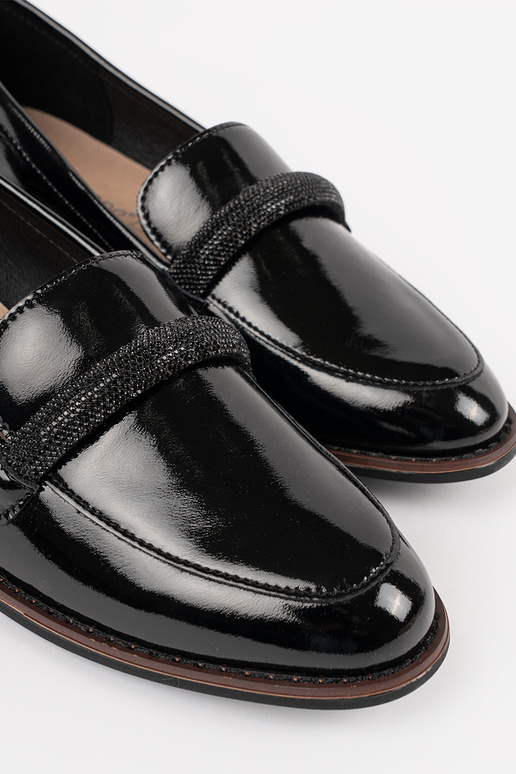 Mocasines de mujer negros con... Mocasines de mujer negros con...