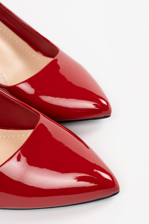 Zapatos de tacón rojos de cuero para...