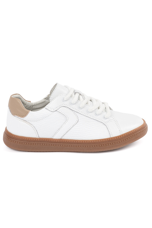 Zapatillas de mujer de cuero blancas...