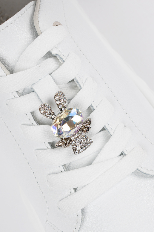 Zapatillas de mujer de cuero blancas...