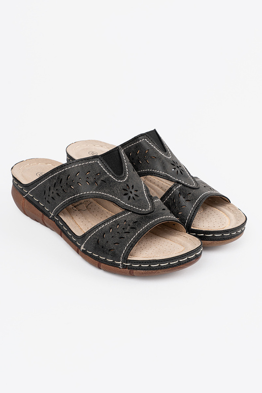 Chanclas de plataforma color negro