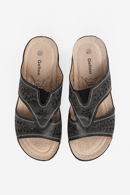 Chanclas de plataforma color negro