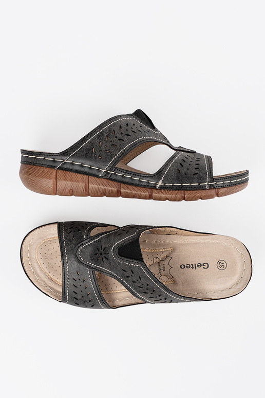 Chanclas de plataforma color negro