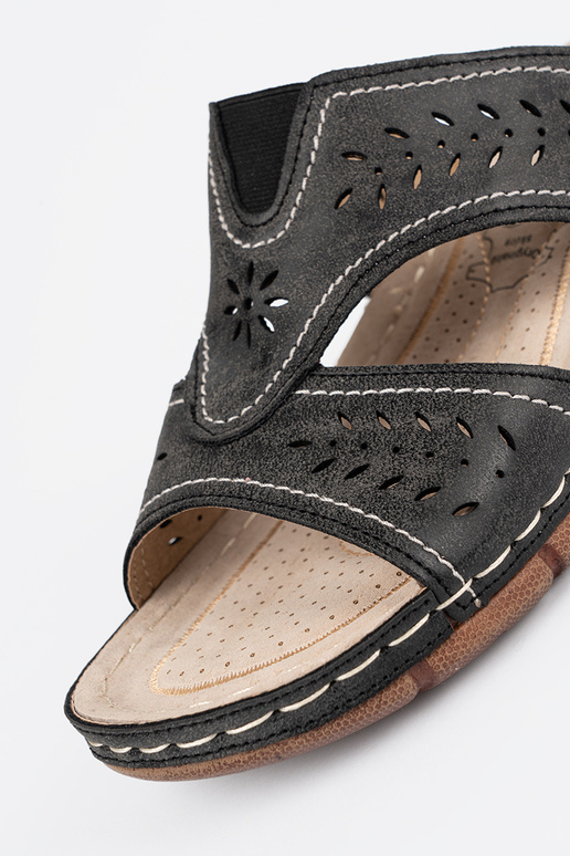 Chanclas de plataforma color negro