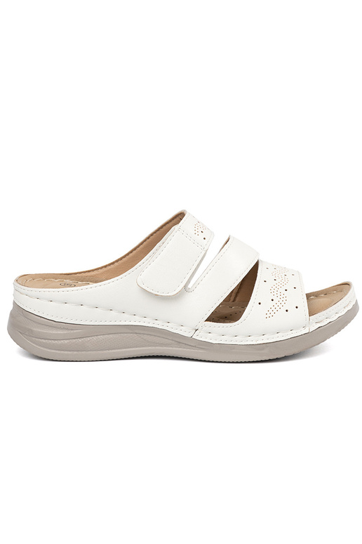 Chanclas de plataforma baja color blanco Chanclas de plataforma baja color blanco