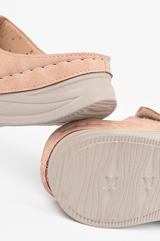 Chanclas de plataforma baja color rosa