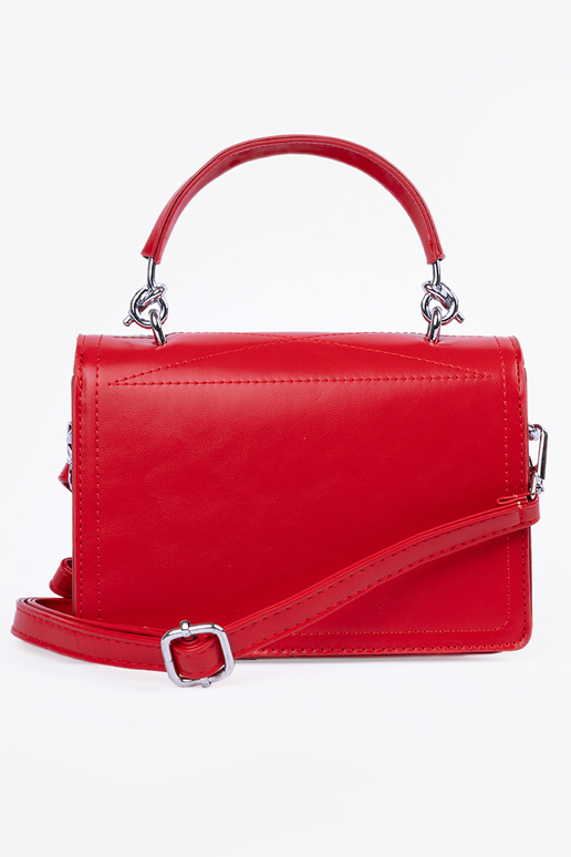 Bolso rojo poco elegante con asa y...