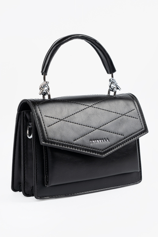 Bolso negro poco elegante con asa y...