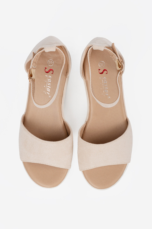 color marfil sandalias mujer na el...