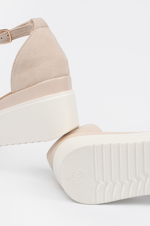 color marfil sandalias mujer na el...