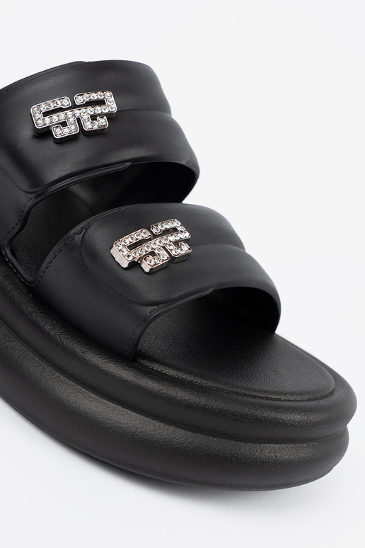 de color negro Zapatillas mujer con...