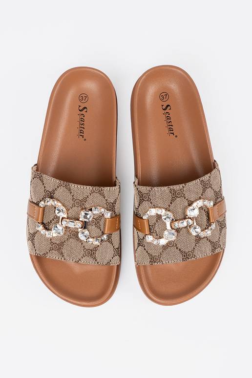 color marrón Zapatillas ze zdobieniem color marrón Zapatillas ze zdobieniem