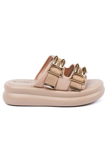 Zapatillas beige con...