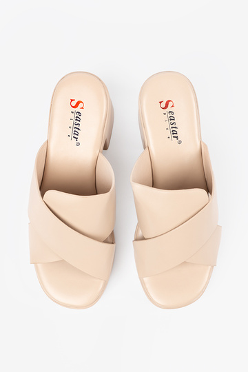 beige Zapatillas en el talon 2