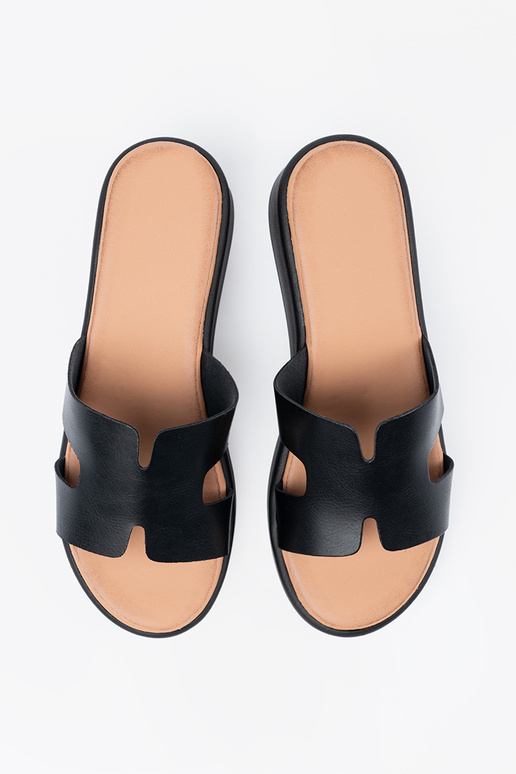 Chanclas negras para mujer con... Chanclas negras para mujer con...