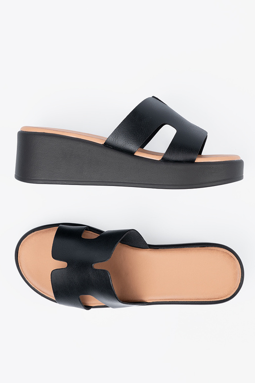 Chanclas negras para mujer con... Chanclas negras para mujer con...