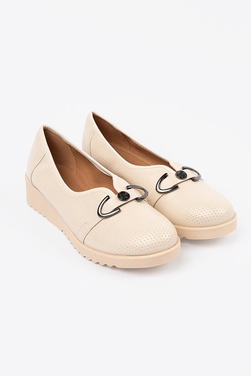 Zapatos de cuña con hebilla decorativa Zapatos de cuña con hebilla decorativa