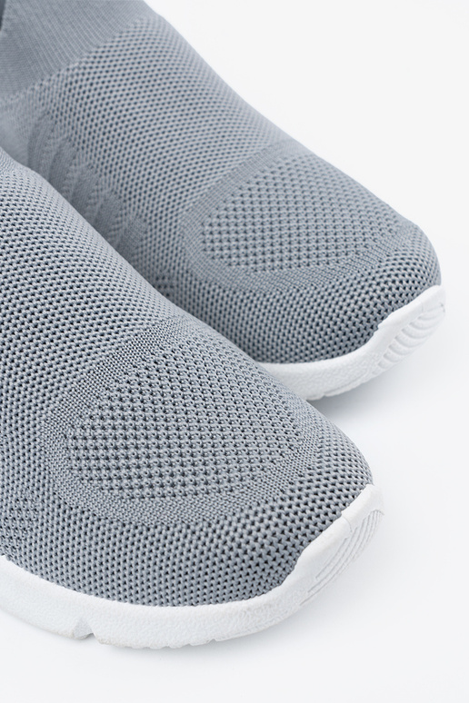 Zapatos deportivos grises con cierre Zapatos deportivos grises con cierre