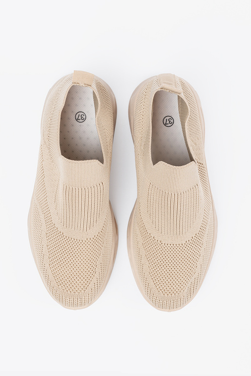 Zapatillas deportivas color arena con... Zapatillas deportivas color arena con...