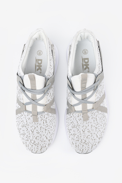 Zapatos deportivos blancos-grises de... Zapatos deportivos blancos-grises de...