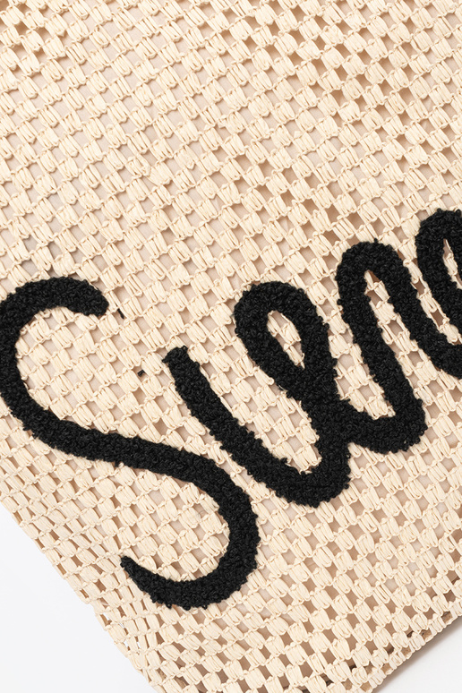 Bolso de playa color arena brillante