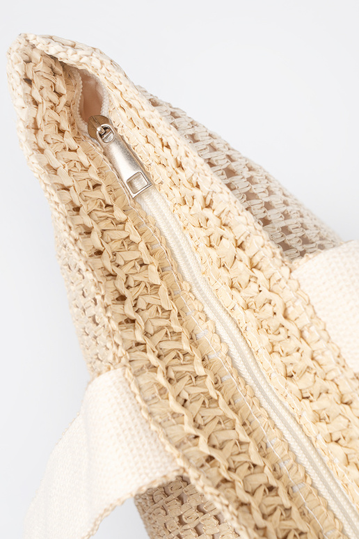 Bolso de playa color arena brillante