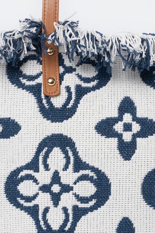 Bolso de playa con flecos al hombro