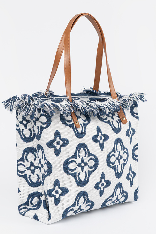 Bolso de playa con flecos al hombro