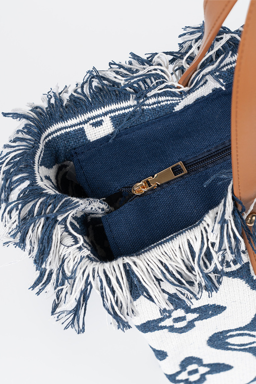 Bolso de playa con flecos al hombro