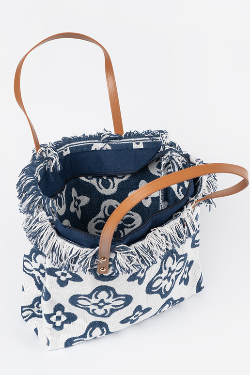 Bolso de playa con flecos al hombro