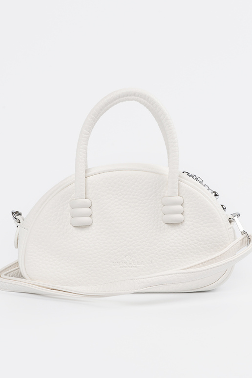 Monedero blanco con correas